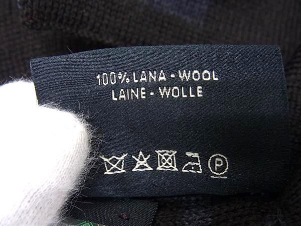 FENDI フェンディ マフラー ズッカ ダークブラウン ネイビー ウール100％ メンズ 美品