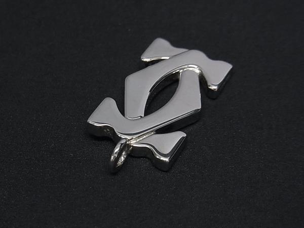 Cartier カルティエ ペンダントトップ チャーム 2Cロゴ シルバー メタル ユニセックス 美品