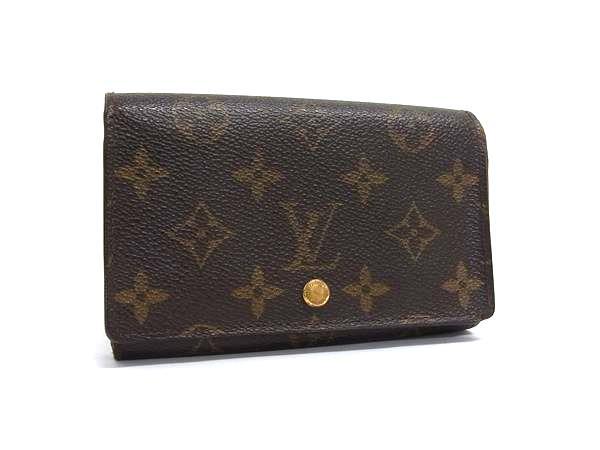 LOUIS VUITTON ルイヴィトン 財布 モノグラム ポルトモネ ビエトレゾール M61730 ブラウン PVC レザー レディース 二つ折り 財布