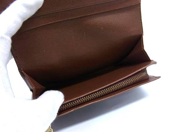 LOUIS VUITTON ルイヴィトン 財布 モノグラム ポルトモネ ビエトレゾール M61730 ブラウン PVC レザー レディース 二つ折り 財布