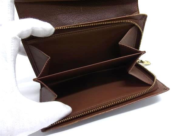 LOUIS VUITTON ルイヴィトン 財布 モノグラム ポルトモネ ビエトレゾール M61730 ブラウン PVC レザー レディース 二つ折り 財布