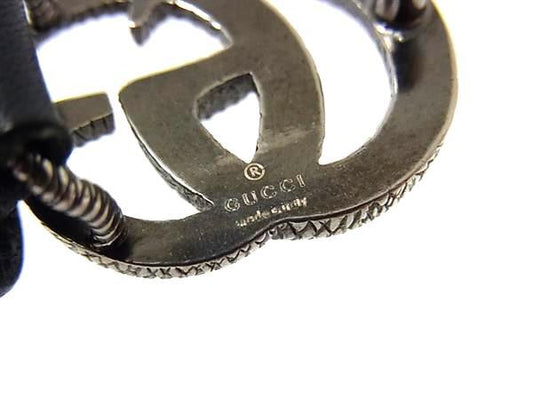 GUCCI グッチ ブレスレット GGマーモント ブラック レザー メンズ シルバー金具