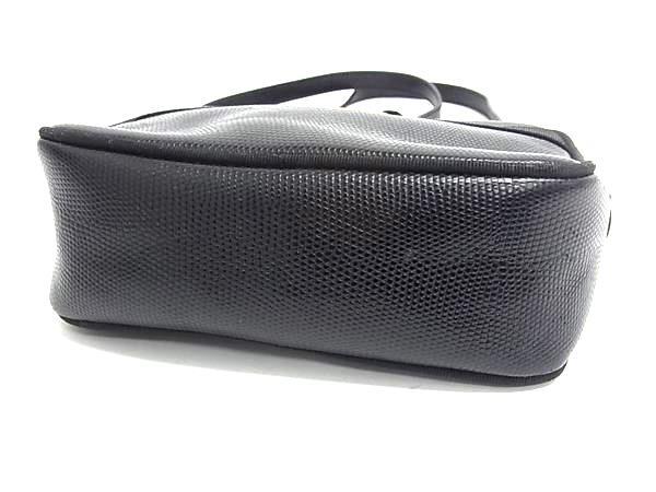 Salvatore Ferragamo フェラガモ ショルダーバッグ ヴァラ D213096 ブラック リザード型押しレザー レディース ゴールド金具