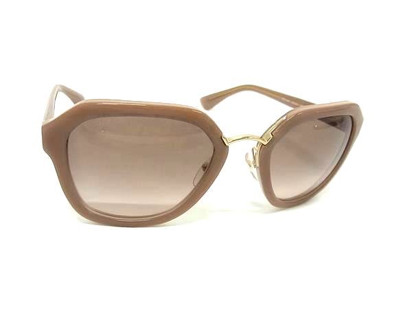 PRADA プラダ サングラス SPR 25R グレージュ ブラウングラデーション プラスチック ユニセックス 美品