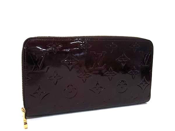 LOUIS VUITTON ルイヴィトン 財布 ジッピーウォレット M93522 アマラント モノグラムヴェルニ レディース ラウンドファスナー 長財布 ゴールド金具