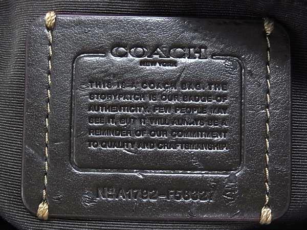 COACH コーチ ショルダーバッグ シグネチャー F58327 ブラウン キャンバス レザー レディース 2WAY 美品