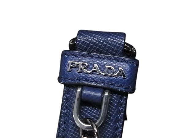 PRADA プラダ バッグチャーム ブルー サフィアーノレザー ユニセックス ロボット