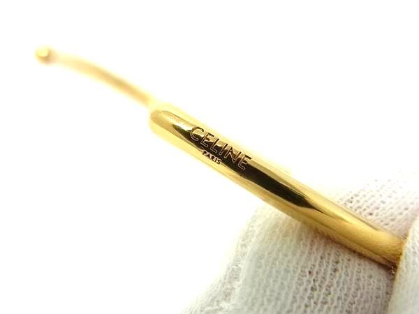 CELINE セリーヌ ブレスレット バングル ノット エクストラシン ゴールド メタル レディース 美品