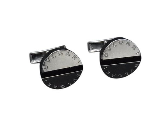 BVLGARI ブルガリ カフスボタン カフリンクス ブルガリブルガリ シルバー SV925 オニキス メンズ