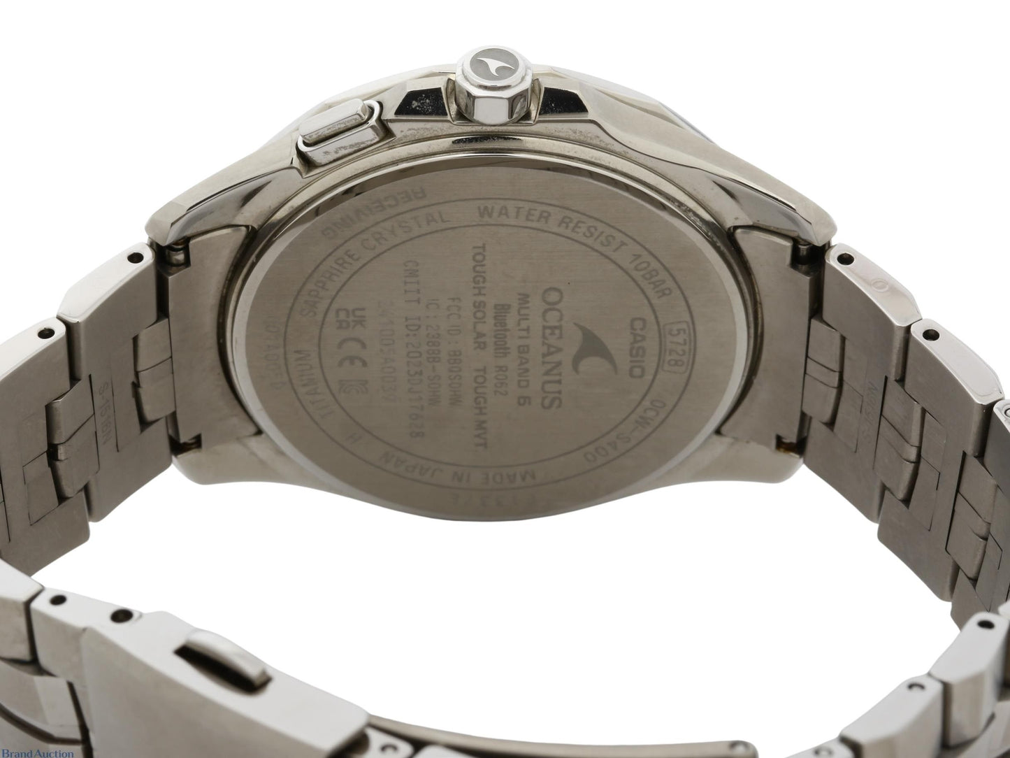 CASIO カシオ 時計 オシアナス Manta S400 Series OCWS4001AJF ブラック シルバー チタン メンズ アナログ 美品