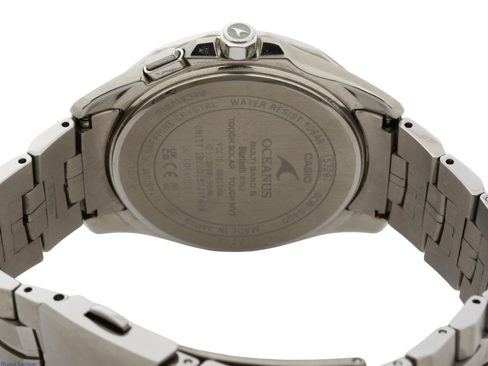 CASIO カシオ 時計 オシアナス Manta S400 Series OCWS4001AJF ブラック シルバー チタン メンズ アナログ 美品