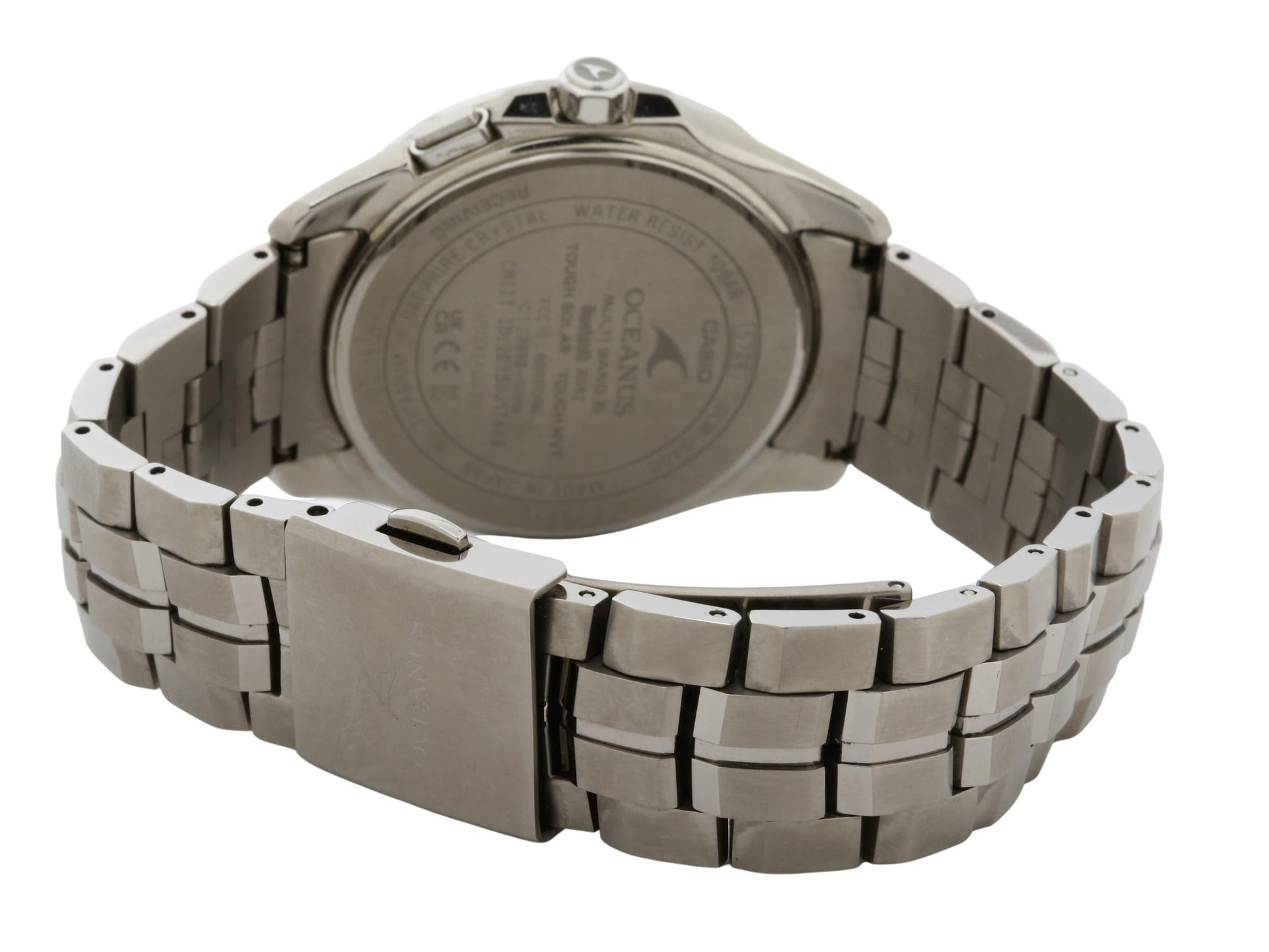 CASIO カシオ 時計 オシアナス Manta S400 Series OCWS4001AJF ブラック シルバー チタン メンズ アナログ 美品