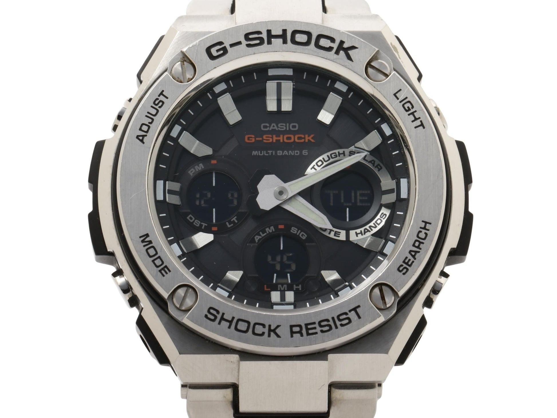 CASIO カシオ 時計 GSHOCK GSTEEL GSTW100 Series GSTW110D1AJF ブラック シルバー 樹脂 ステンレススチール メンズ アナデジ
