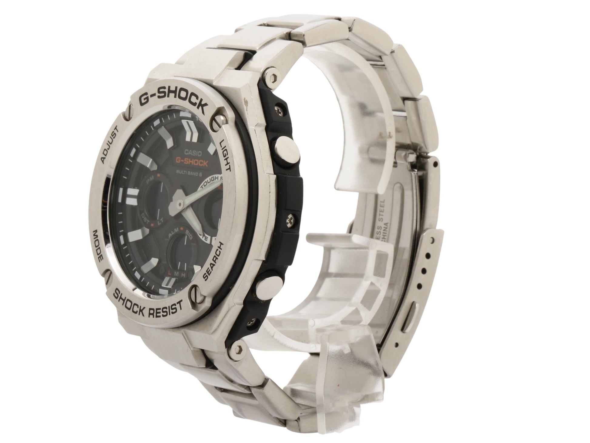 CASIO カシオ 時計 GSHOCK GSTEEL GSTW100 Series GSTW110D1AJF ブラック シルバー 樹脂 ステンレススチール メンズ アナデジ