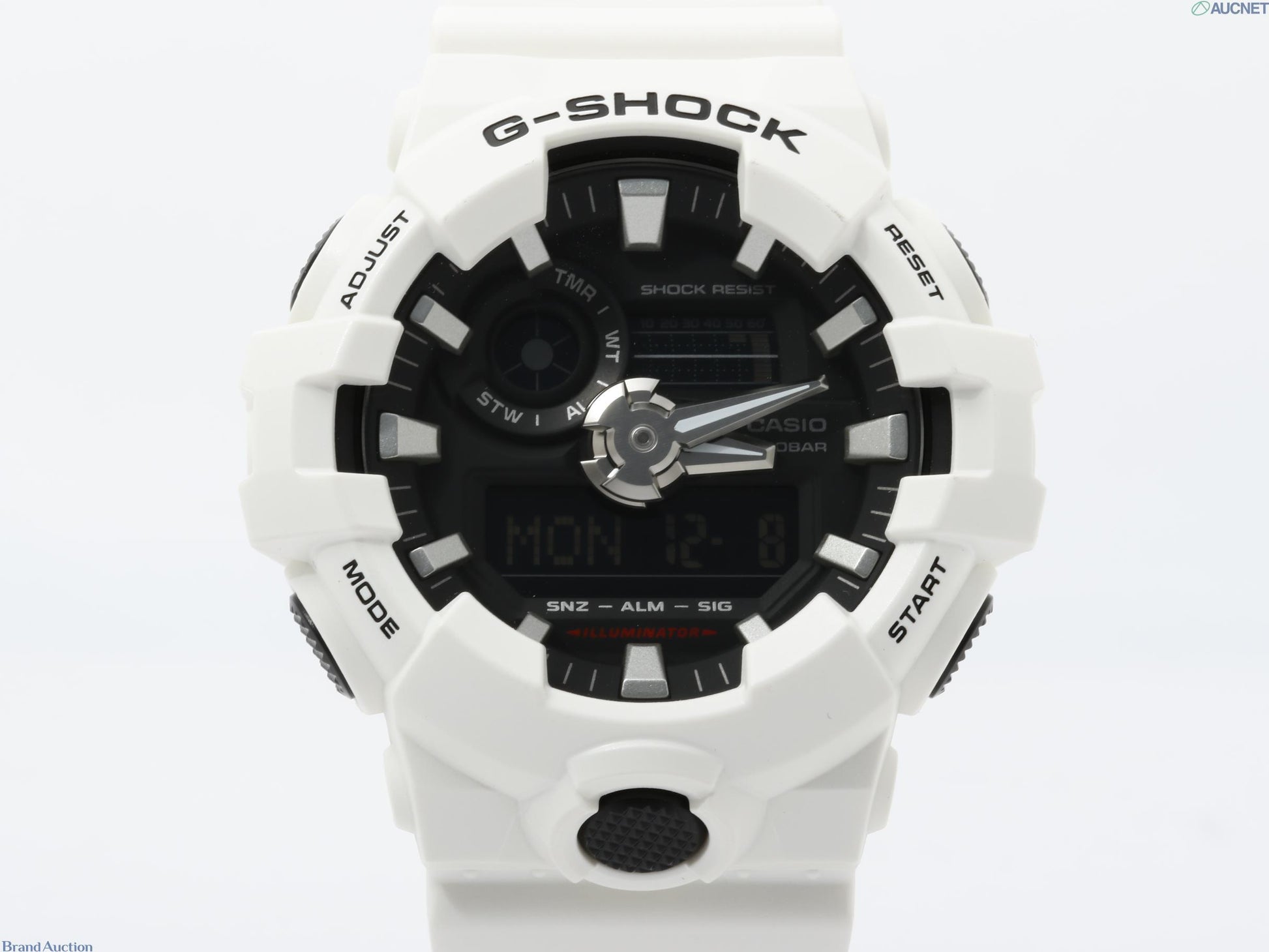 CASIO カシオ 時計 GSHOCK ANALOGDIGITAL GA700 SERIES GA7007AJF ブラック ホワイト 樹脂 メンズ アナデジ 新品未使用展示品