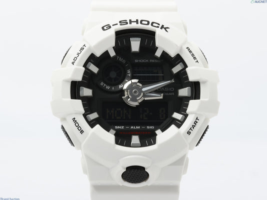 CASIO カシオ 時計 GSHOCK ANALOGDIGITAL GA700 SERIES GA7007AJF ブラック ホワイト 樹脂 メンズ アナデジ 新品未使用展示品