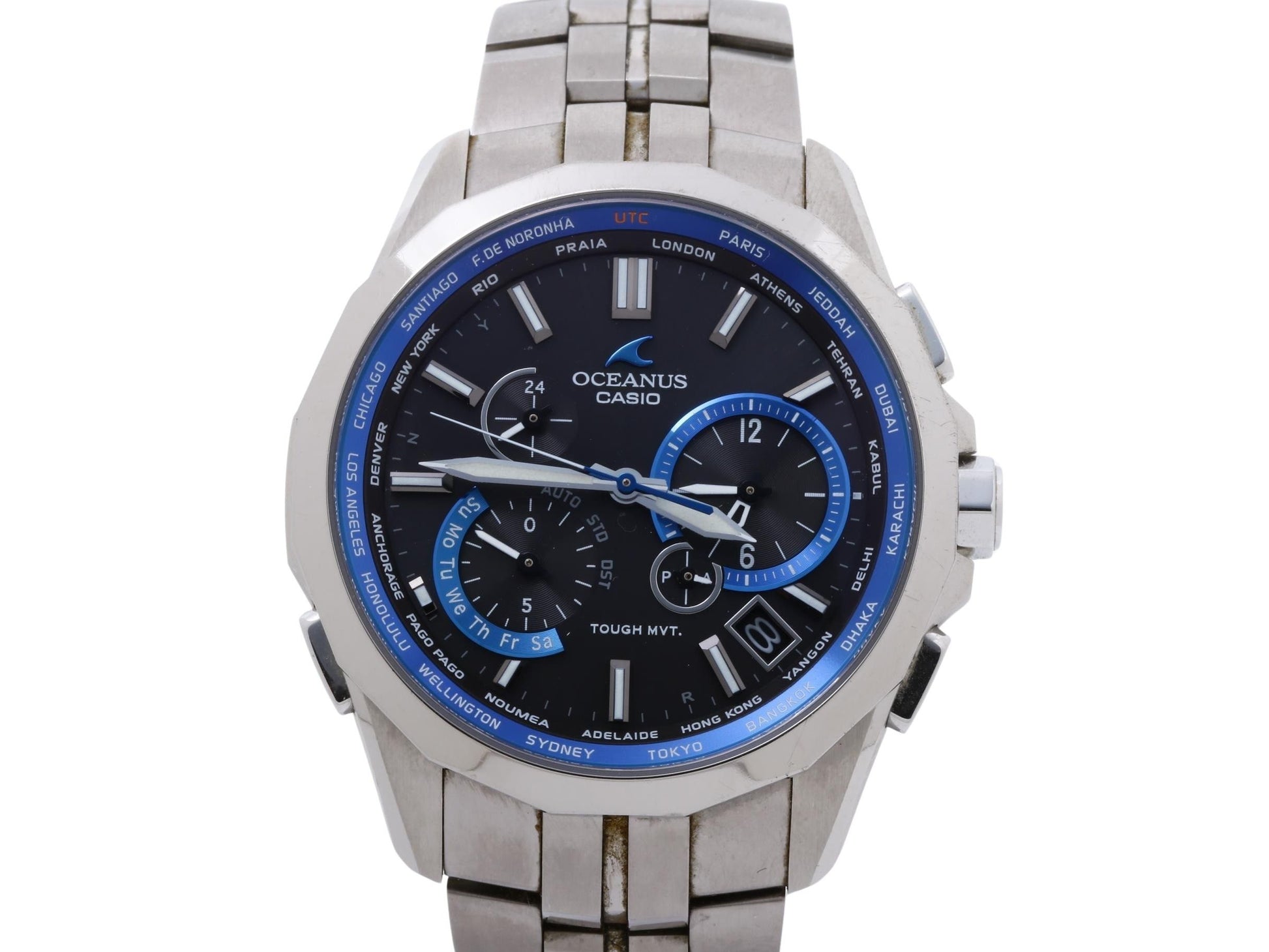 CASIO カシオ 時計 オシアナス マンタ OCWS24001AJF ブラック シルバー チタン メンズ アナログ