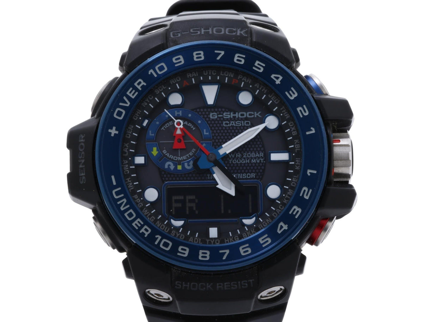 CASIO カシオ 時計 GSHOCK MASTER OF G SEA GULFMASTER GWN1000B1BJF ブラック 樹脂 ステンレススチール メンズ アナデジ 美品