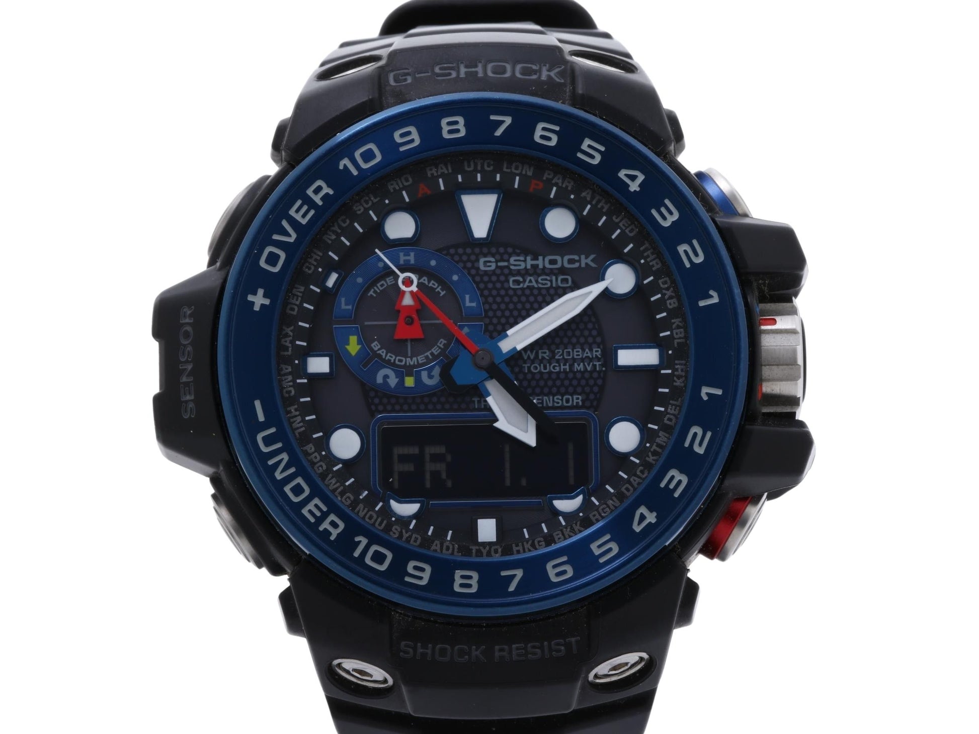 CASIO カシオ 時計 GSHOCK MASTER OF G SEA GULFMASTER GWN1000B1BJF ブラック 樹脂 ステンレススチール メンズ アナデジ 美品