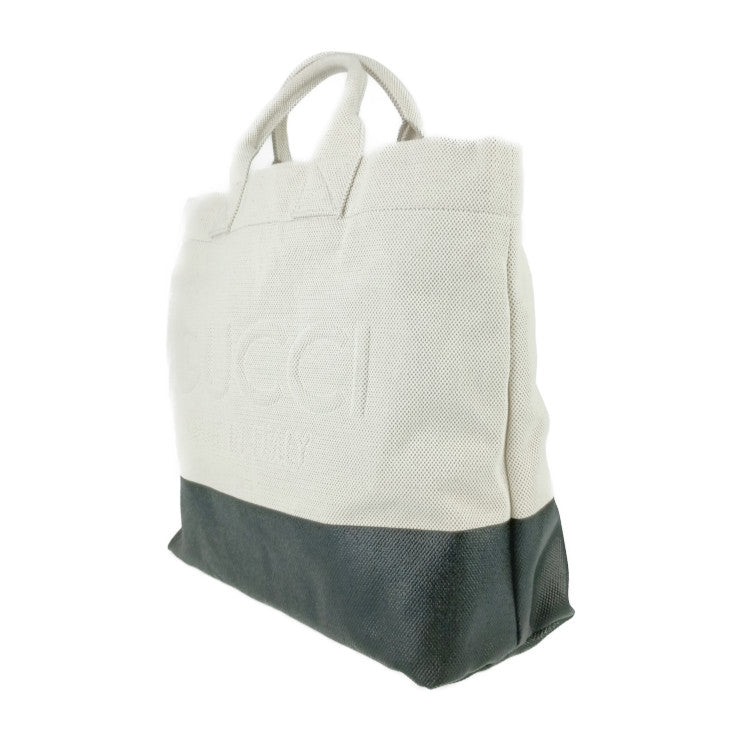 超美品 GUCCI グッチ トートバッグ エンボス ディテール付き キャンバス トートバッグ 782741 アイボリー系 ブラック系 キャンバス ユニセックス 2WAY ショルダーバッグ
