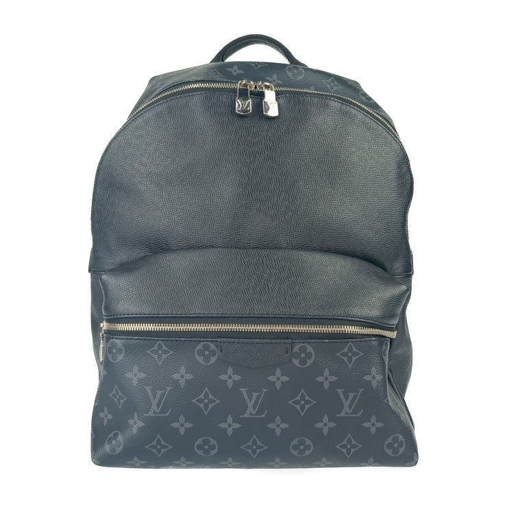 超美品 LOUIS VUITTON ルイ ヴィトン リュックサック ディスカバリー･バックパック M30230 ブラック グレー シルバー金具 タイガ･レザー モノグラム･エクリプス キャンバス メンズ タイガラマ