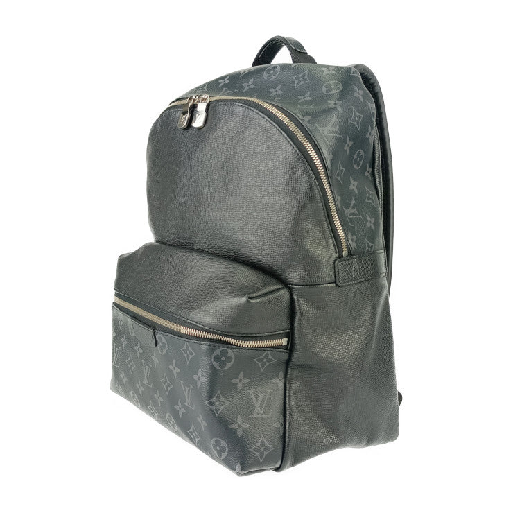 超美品 LOUIS VUITTON ルイ ヴィトン リュックサック ディスカバリー･バックパック M30230 ブラック グレー シルバー金具 タイガ･レザー モノグラム･エクリプス キャンバス メンズ タイガラマ