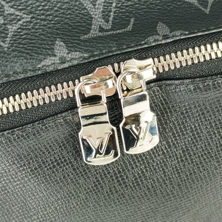 超美品 LOUIS VUITTON ルイ ヴィトン リュックサック ディスカバリー･バックパック M30230 ブラック グレー シルバー金具 タイガ･レザー モノグラム･エクリプス キャンバス メンズ タイガラマ