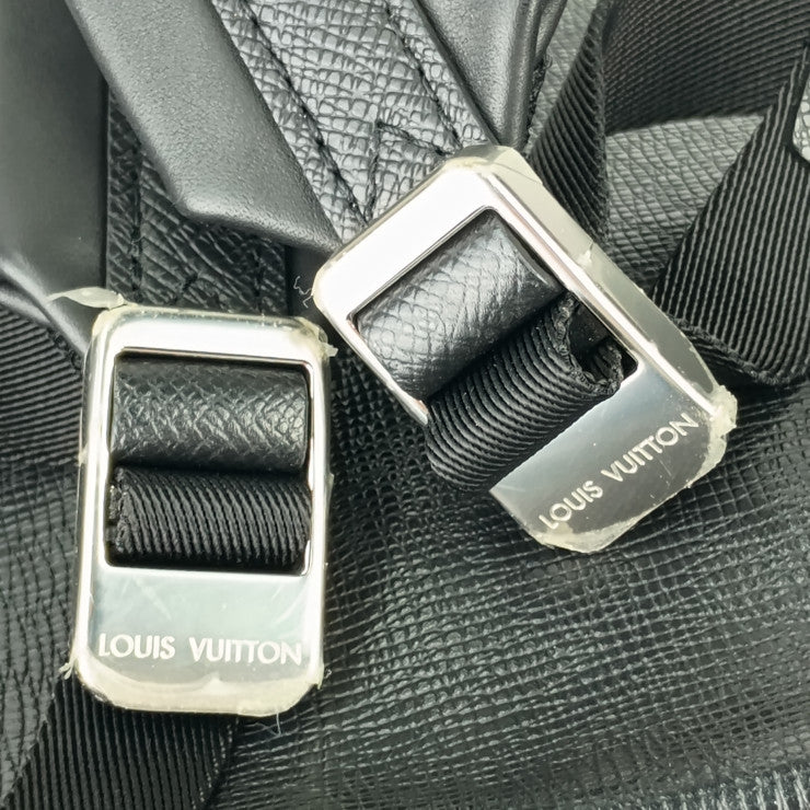 超美品 LOUIS VUITTON ルイ ヴィトン リュックサック ディスカバリー･バックパック M30230 ブラック グレー シルバー金具 タイガ･レザー モノグラム･エクリプス キャンバス メンズ タイガラマ