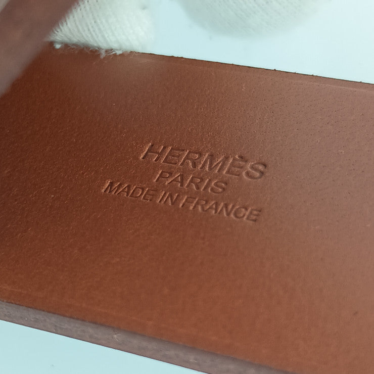 超美品 HERMES エルメス スマホスタンド セリエ アキレス スマートフォンスタンド - ブラウン レザー ユニセックス タブレットスタンド