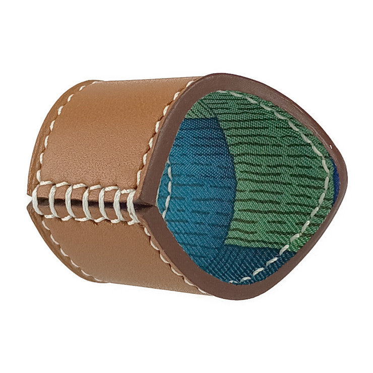 超美品 HERMES エルメス スカーフリング ポルト・ボヌール - マロンアルザン アニョーミロ シルク レディース