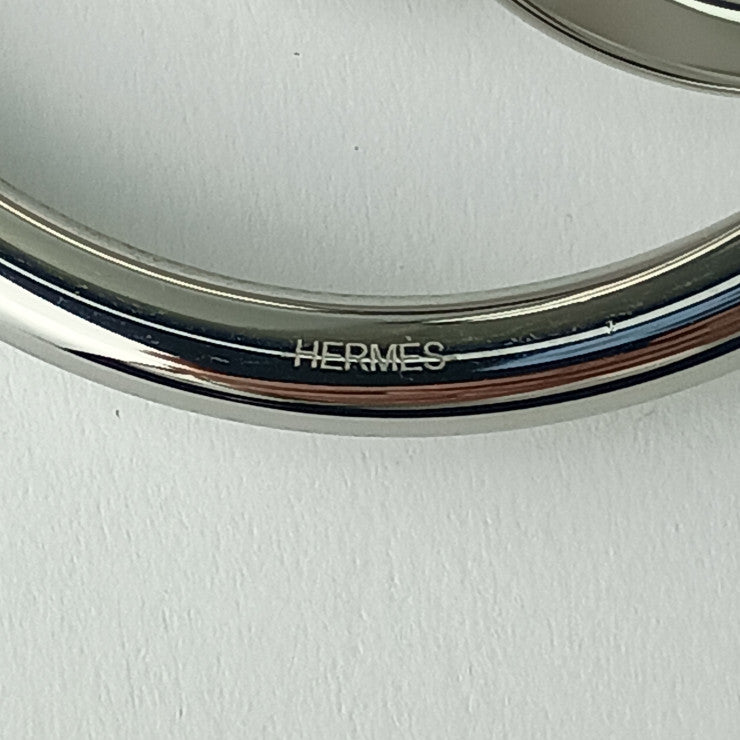 美品 HERMES エルメス キーホルダー フェール・ア・シュヴァル - シルバー メタル ユニセックス キーリング バッグチャーム 馬蹄モチーフ