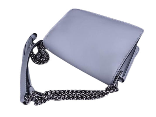 TODS トッズ ショルダーバッグ ダブルT - グレー系 レザー レディース 2WAY シルバー金具