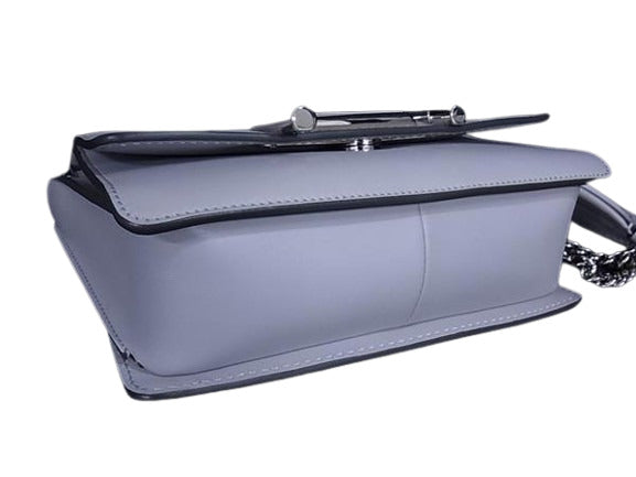 TODS トッズ ショルダーバッグ ダブルT - グレー系 レザー レディース 2WAY シルバー金具