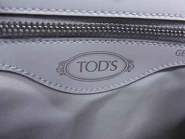 TODS トッズ ショルダーバッグ ダブルT - グレー系 レザー レディース 2WAY シルバー金具