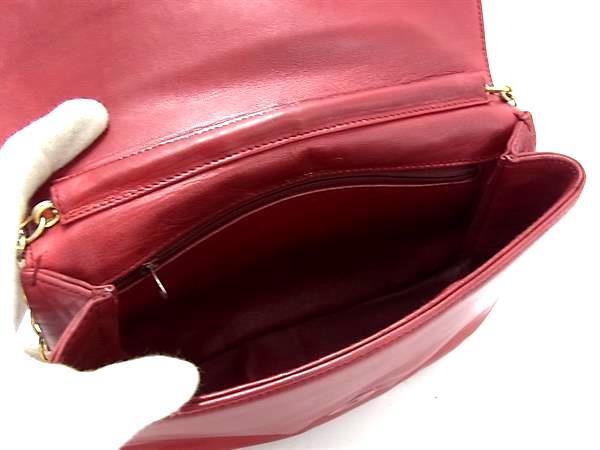 CHANEL シャネル ショルダーバッグ ココマーク - レッド ブラック ラムスキン レディース ハーフムーン チェーン ゴールド金具