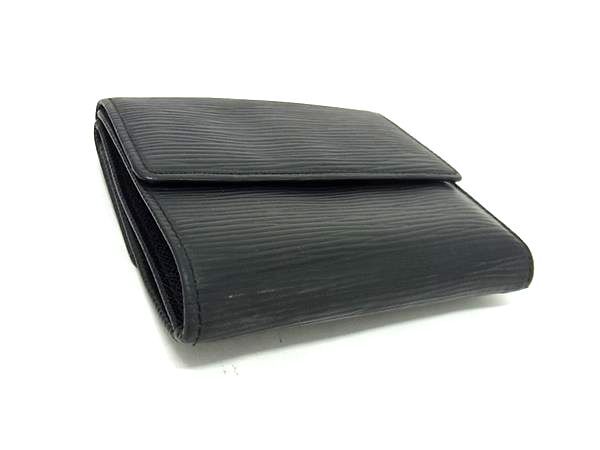 LOUIS VUITTON ルイヴィトン 財布 ポルトモネ ビエ カルトクレディ M63482 ブラック エピ レディース 三つ折り ゴールド金具