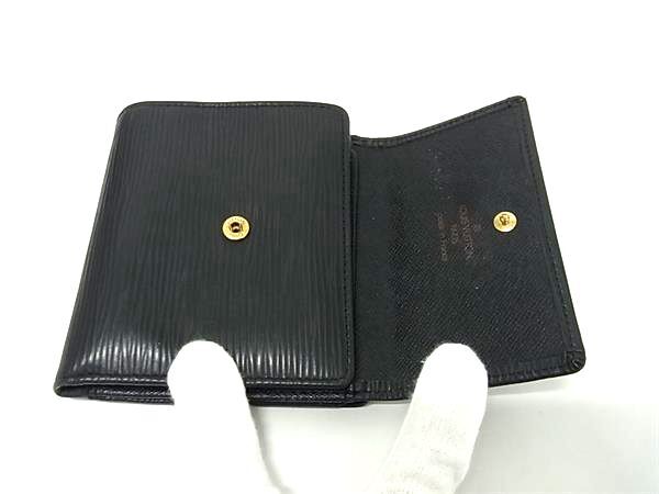 LOUIS VUITTON ルイヴィトン 財布 ポルトモネ ビエ カルトクレディ M63482 ブラック エピ レディース 三つ折り ゴールド金具