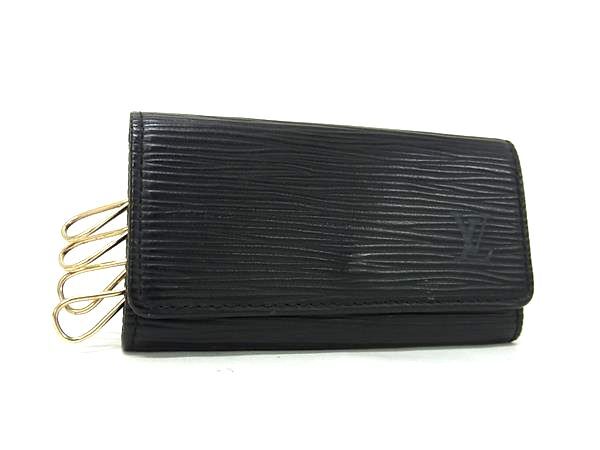 美品 LOUIS VUITTON ルイヴィトン キーケース ミュルティクレ4 M63822 ブラック エピ ユニセックス 4連 ゴールド金具