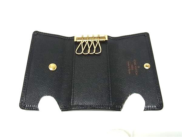 美品 LOUIS VUITTON ルイヴィトン キーケース ミュルティクレ4 M63822 ブラック エピ ユニセックス 4連 ゴールド金具
