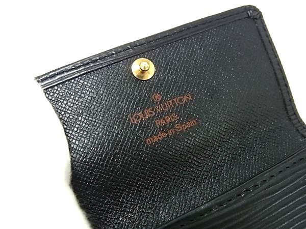 美品 LOUIS VUITTON ルイヴィトン キーケース ミュルティクレ4 M63822 ブラック エピ ユニセックス 4連 ゴールド金具