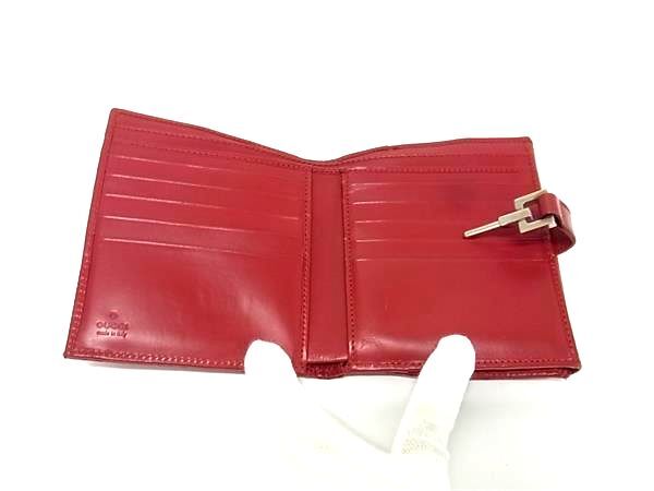 GUCCI グッチ 財布 ジャッキー 035 2091 2131 レッド GGキャンバス×レザー レディース GG柄 二つ折り 財布 シルバー金具