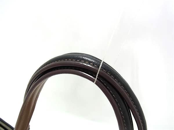 COACH コーチ トートバッグ ロゴ F57246 ブラック グレー キャンバス×レザー レディース シルバー金具 超美品