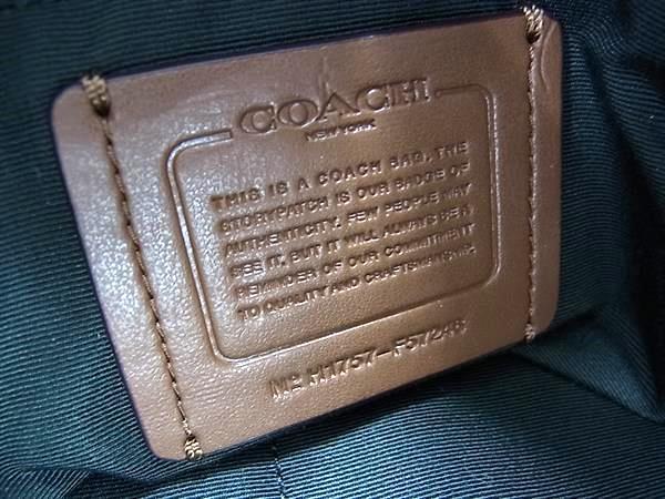 COACH コーチ トートバッグ ロゴ F57246 ブラック グレー キャンバス×レザー レディース シルバー金具 超美品