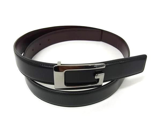 GUCCI グッチ ベルト Ｇロゴ 124691 ブラック ブラウン レザー レディース シルバー金具 美品