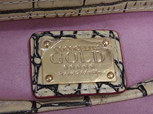COCOCELUX GOLD ココセリュックスゴールド ハンドバッグ - - アイボリー クロコダイル型押しレザー レディース 2WAY ゴールド金具 美品