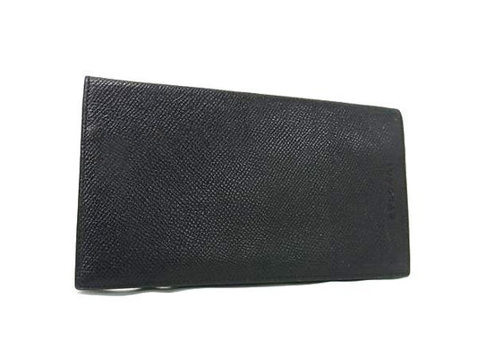 BVLGARI ブルガリ 財布 クラシコ 20308 ブラック レザー メンズ 二つ折り 長財布 美品