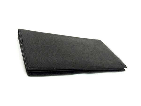 BVLGARI ブルガリ 財布 クラシコ 20308 ブラック レザー メンズ 二つ折り 長財布 美品