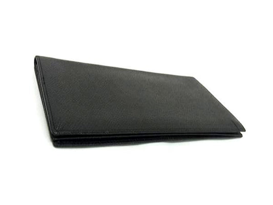 BVLGARI ブルガリ 財布 クラシコ 20308 ブラック レザー メンズ 二つ折り 長財布 美品