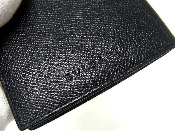 BVLGARI ブルガリ 財布 クラシコ 20308 ブラック レザー メンズ 二つ折り 長財布 美品