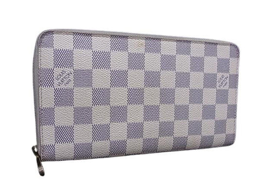 LOUIS VUITTON ルイヴィトン 財布 ダミエアズール ジッピーオーガナイザー N60012 アズール PVC レザー ユニセックス ラウンドファスナー 長財布